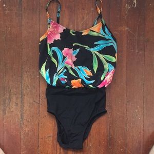 One piece floral bathing suit brand new